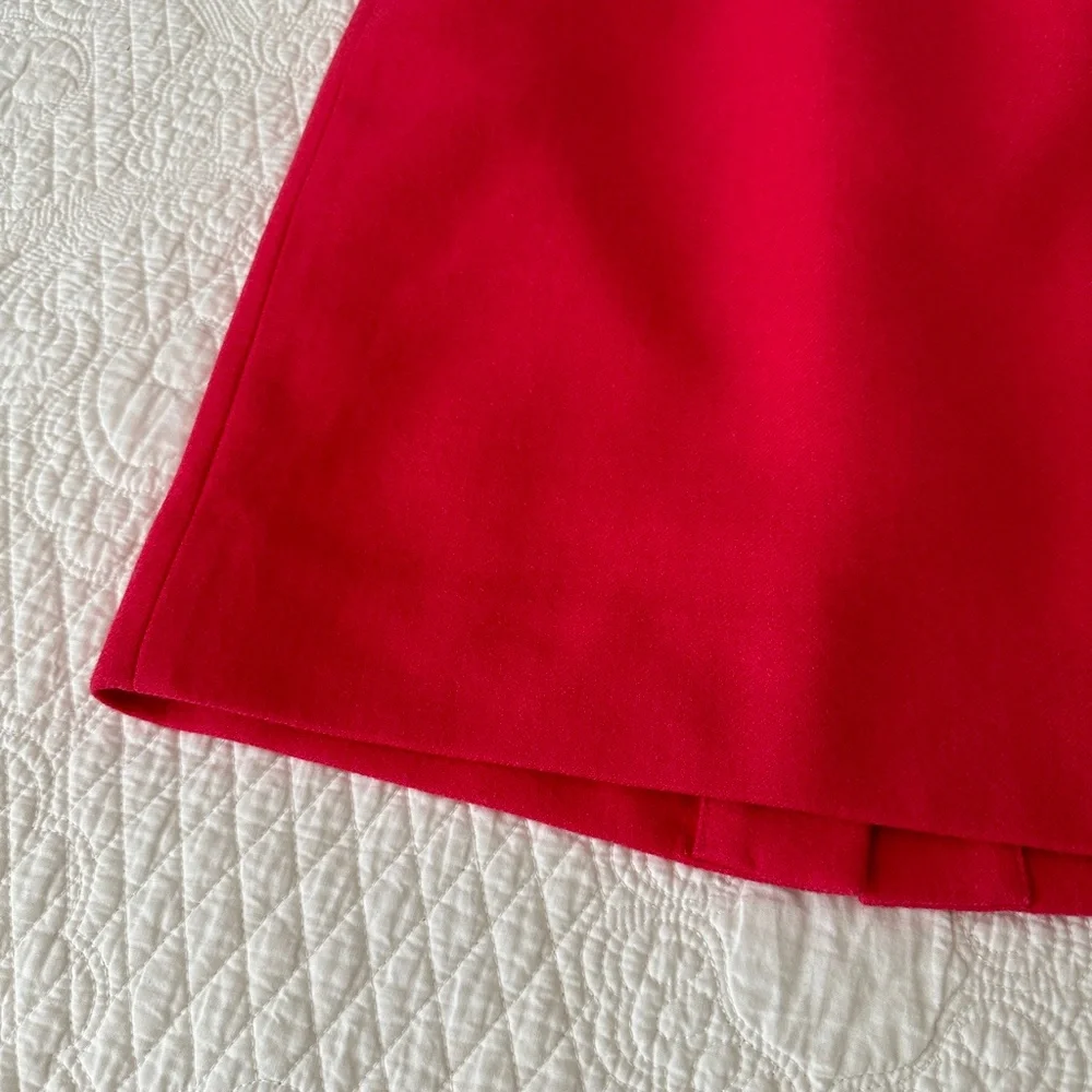 J.Crew No. 2 Pencil Skirt Petite 00 Double Serge Wool Berry Pink